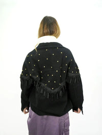 Chaqueta para Mujer Negro Denim - Boreal Estrellas Negro