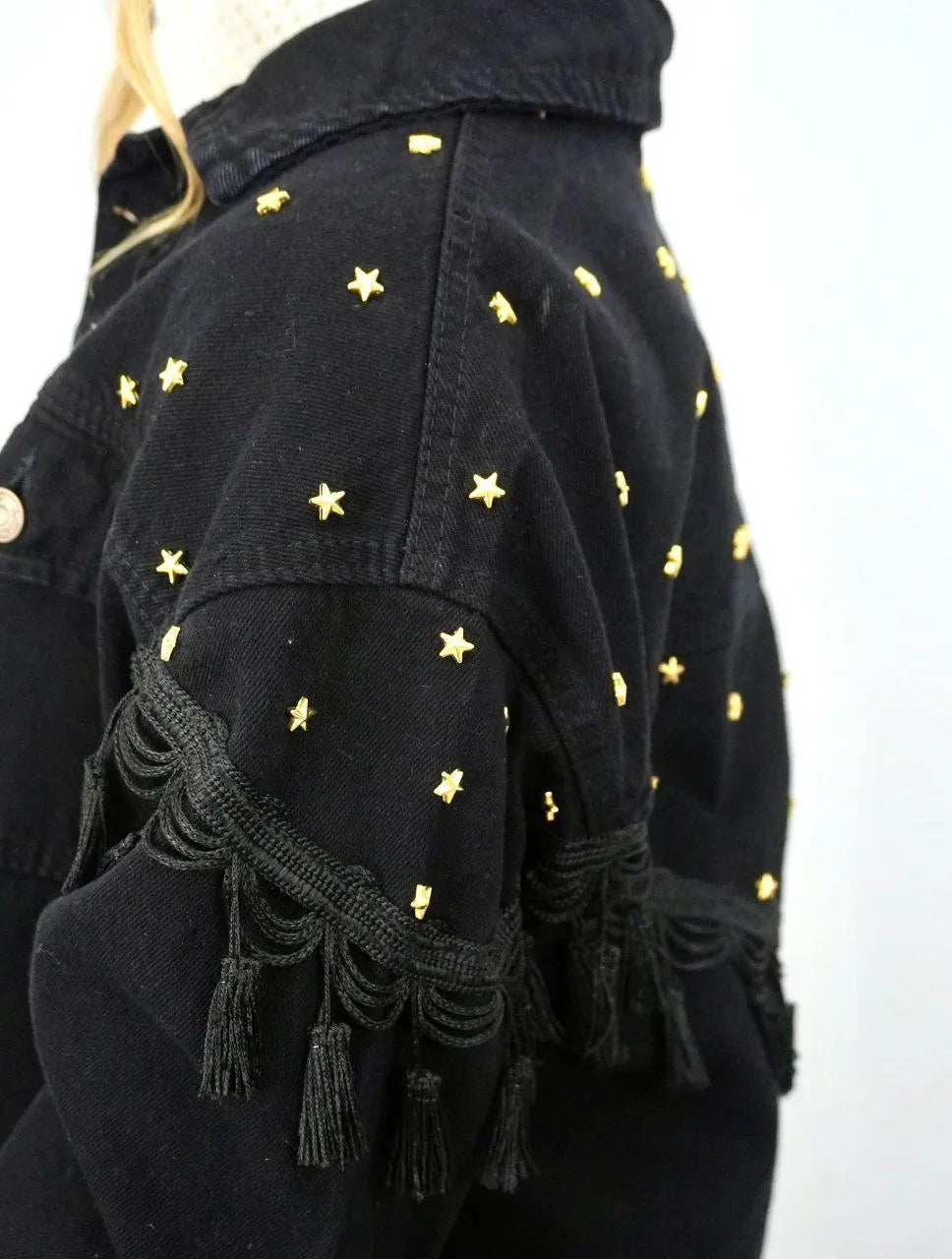 Chaqueta para Mujer Negro Denim - Boreal Estrellas Negro