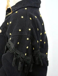 Chaqueta para Mujer Negro Denim - Boreal Estrellas Negro