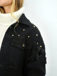 Chaqueta para Mujer Negro Denim - Boreal Estrellas Negro
