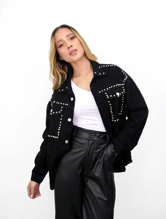 Chaqueta para Mujer Negro Denim - Bianca Negro