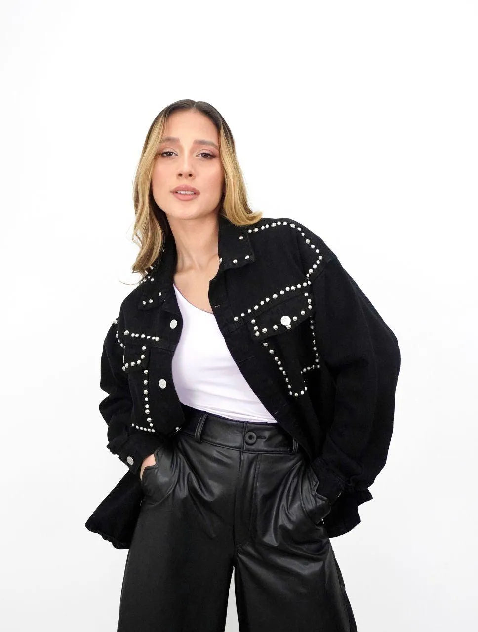 Chaqueta para Mujer Negro Denim - Bianca Negro
