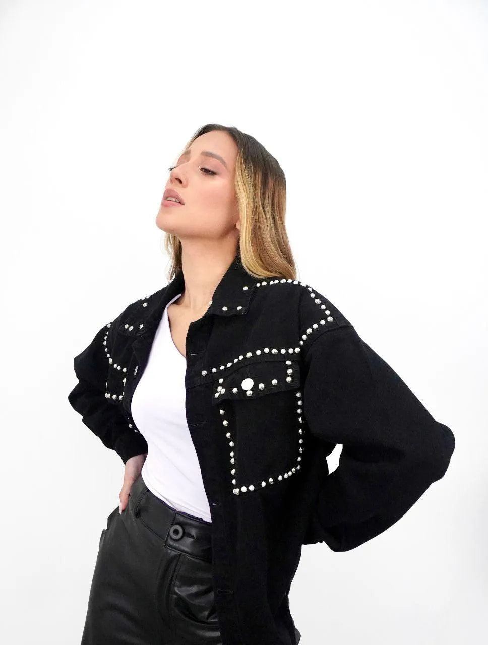 Chaqueta para Mujer Negro Denim - Bianca Negro