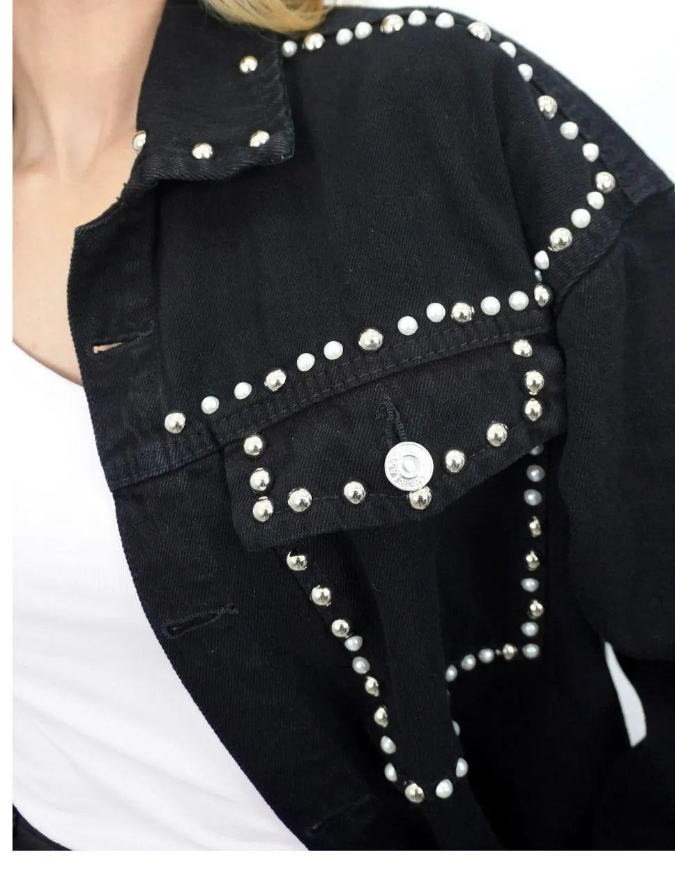 Chaqueta para Mujer Negro Denim - Bianca Negro