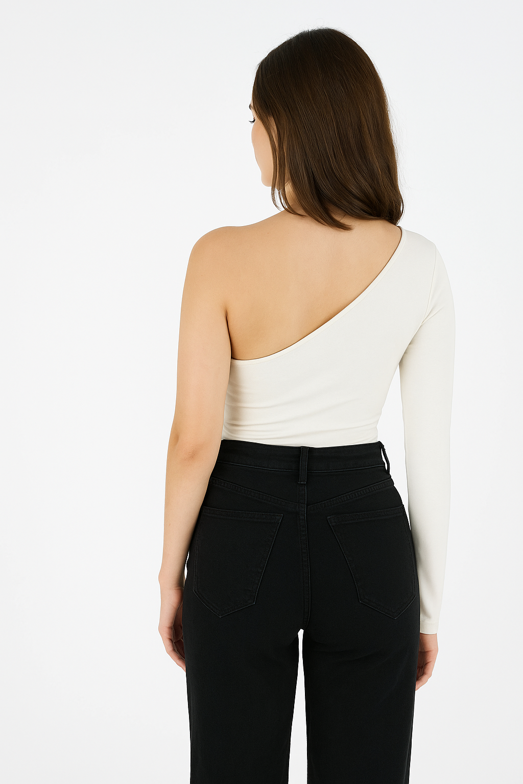 Body para Mujer Escote Asimétrico Manga Larga - The Capri