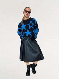 Falda para Mujer Negro Fluida - The Savvy Negro