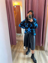 Falda para Mujer Negro Fluida - The Savvy Negro