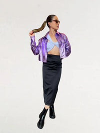 Chaqueta para Mujer Uva Metalizada - The Cosmopolitan Uva