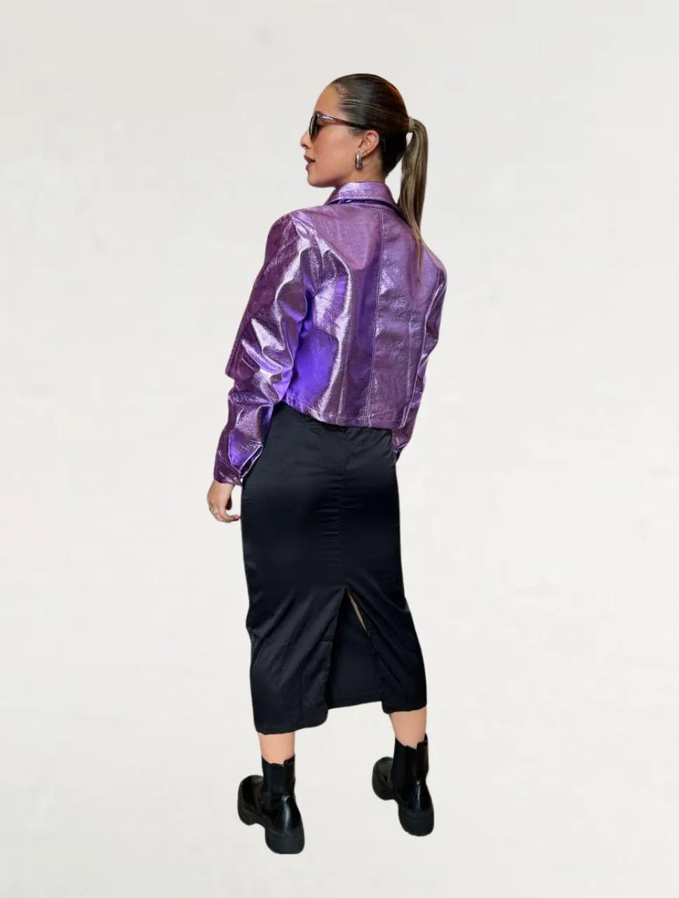 Chaqueta para Mujer Uva Metalizada - The Cosmopolitan Uva