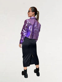 Chaqueta para Mujer Uva Metalizada - The Cosmopolitan Uva