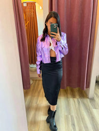 Chaqueta para Mujer Uva Metalizada - The Cosmopolitan Uva