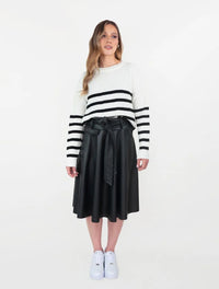 Falda para Mujer Negro Fluida - The Savvy Negro