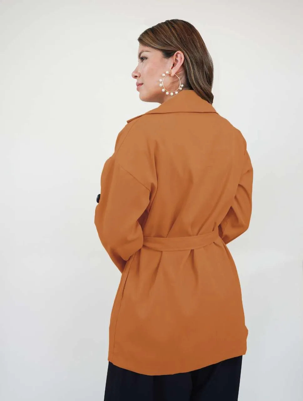 Chaqueta para Mujer Terracota Claro Tipo Gabán - Lucca Terracota Claro