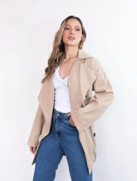 Chaqueta para Mujer Beige Tipo Gabán - Lucca Beige