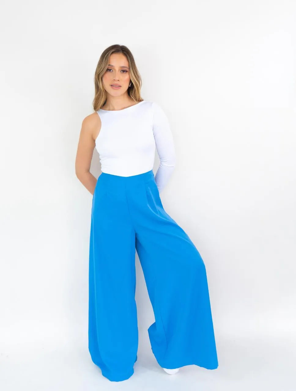 Pantalón para Mujer Fucsia Tipo Palazzo Tiro Alto  - The Citizen