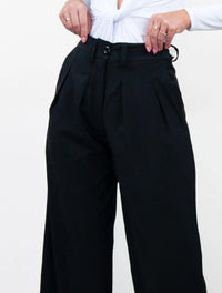 Pantalón Tiro Medio-Alto - Monaco Negro