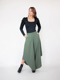 Pantalón Para Mujer Palazzo Con Bota Asimétrica  - Emilia