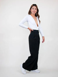 Pantalón Tiro Medio-Alto - Monaco Negro