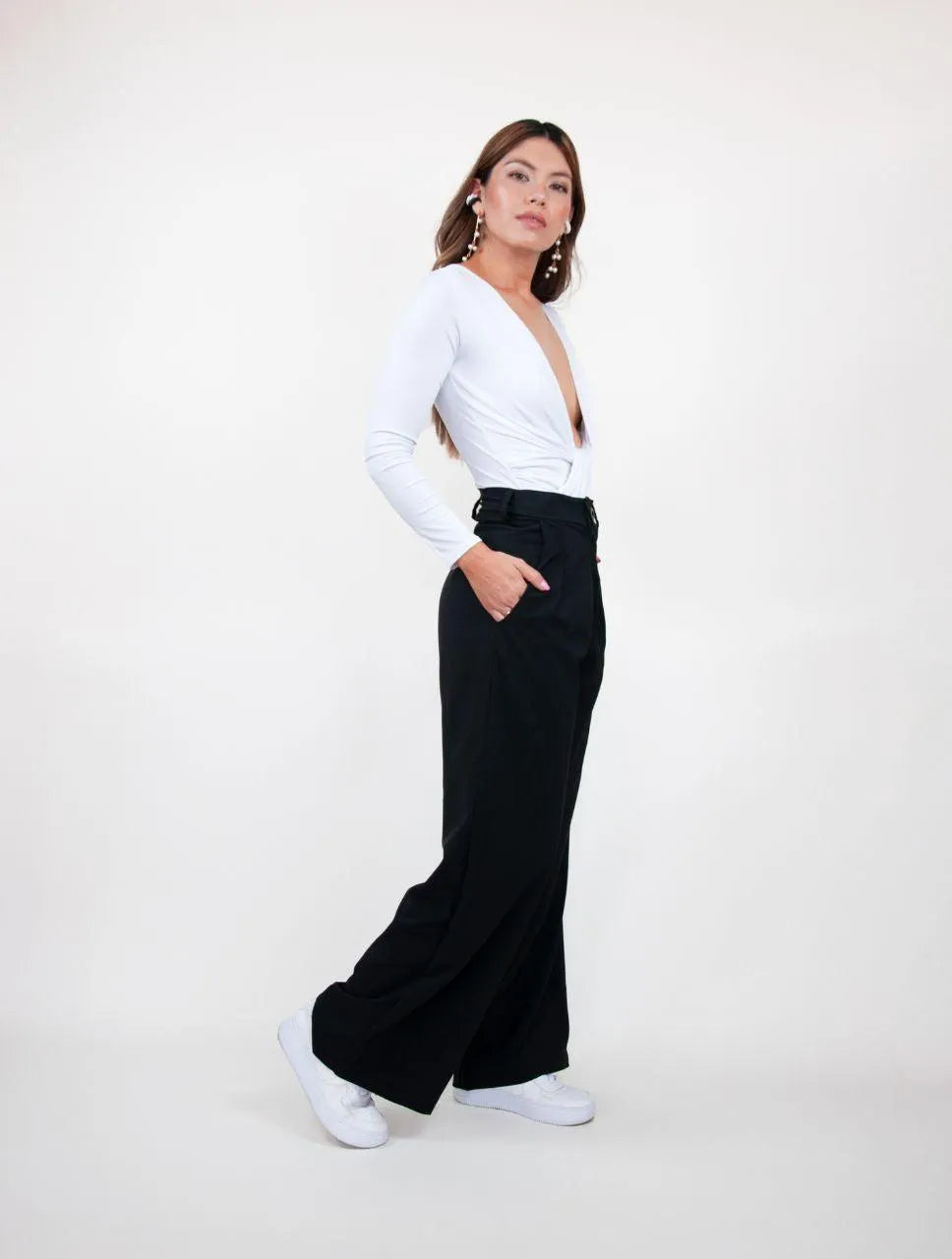 Pantalón Tiro Medio-Alto - Monaco Negro