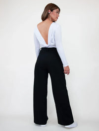 Pantalón Tiro Medio-Alto - Monaco Negro