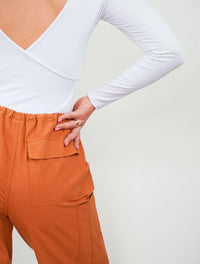 Pantalón para Mujer Camel Tipo Parachute - Inna Terracota