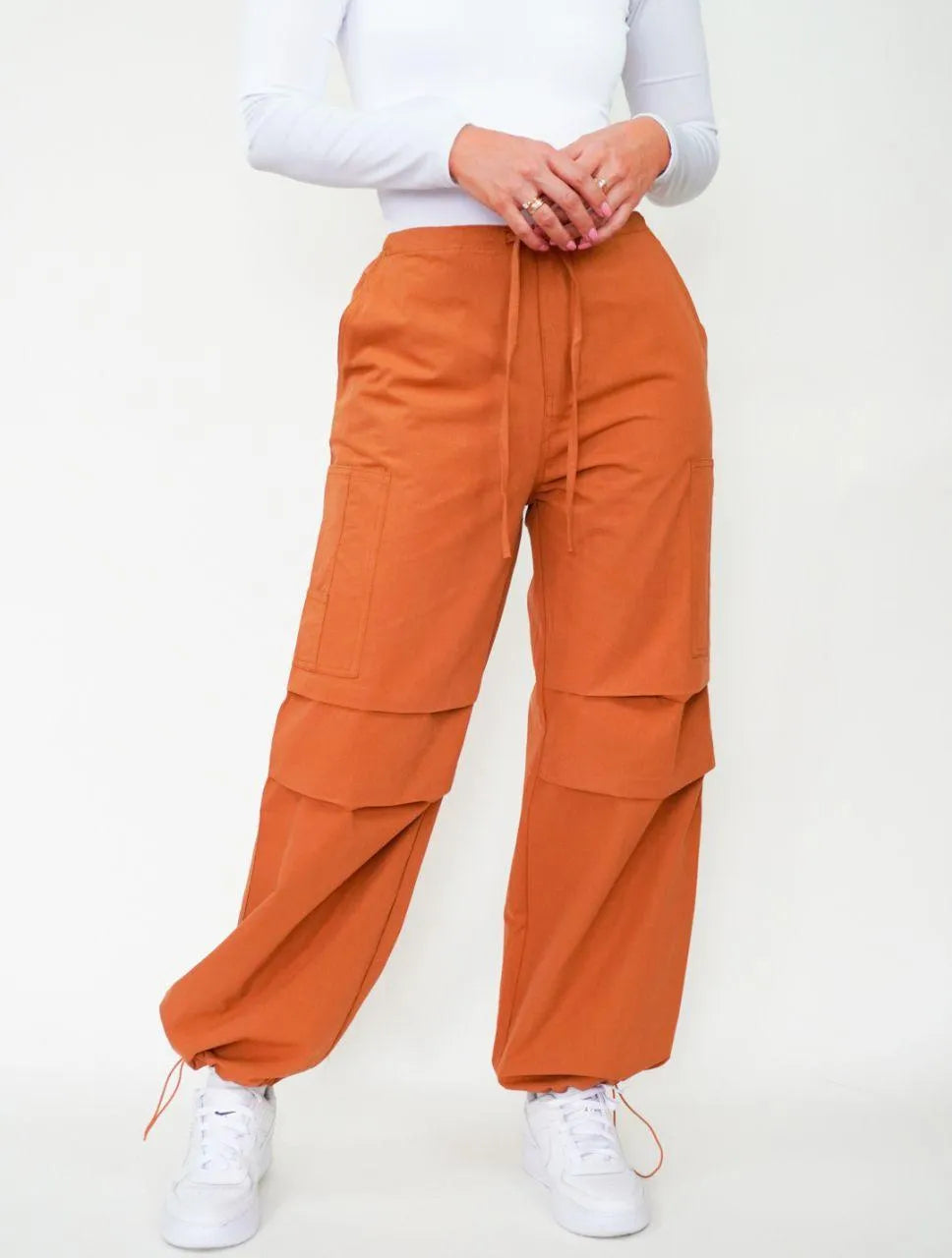 Pantalón para Mujer Camel Tipo Parachute - Inna Terracota