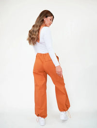 Pantalón para Mujer Camel Tipo Parachute - Inna Terracota
