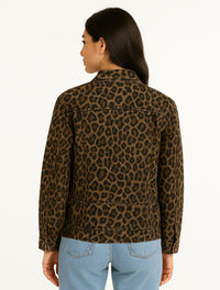 Chaqueta Para Mujer Oversized Estampado Animal Print  - The Amber