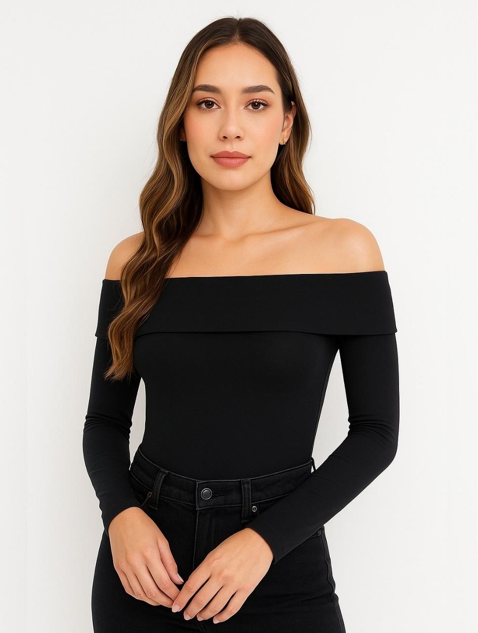 Body para Mujer Cuello Bandeja Manga Larga - The Local