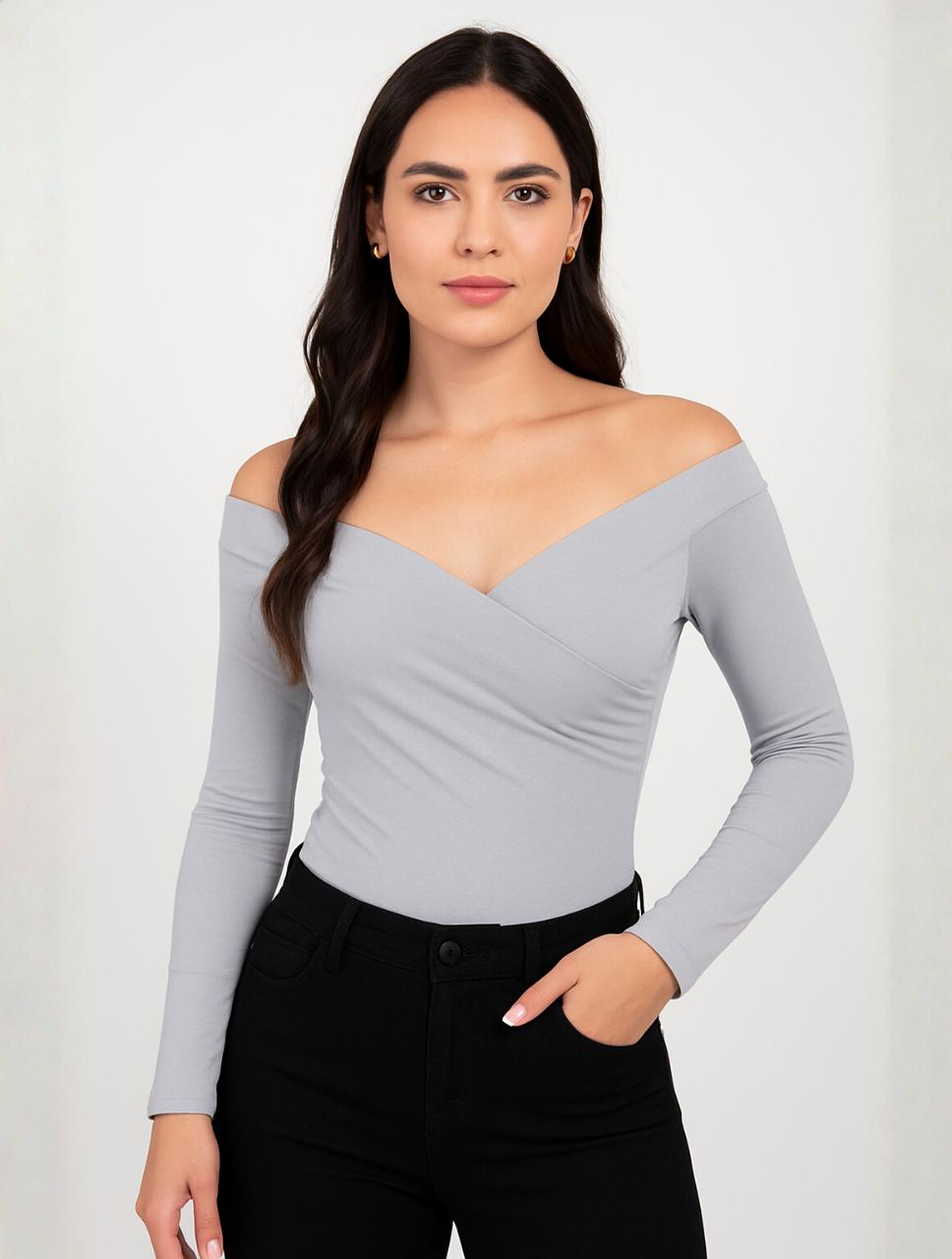 Body para Mujer Cuello Bandeja Manga Larga - Lauren