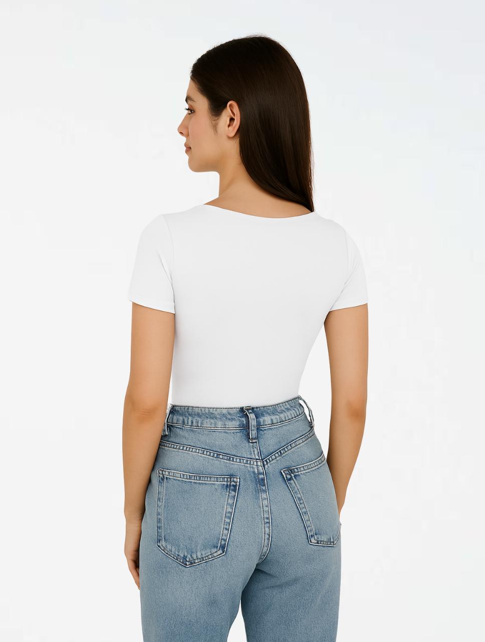 Body para Mujer Cuello Cuadrado Manga Corta - The Mambo