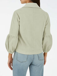 Chaqueta Manga Globo Tela Acanalada - The Puff