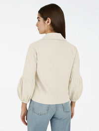 Chaqueta Manga Globo Tela Acanalada - The Puff