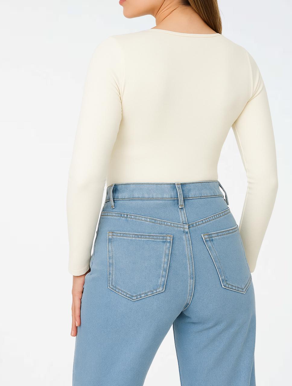 Body para Mujer Cuello Redondo Manga Larga - Rebeca