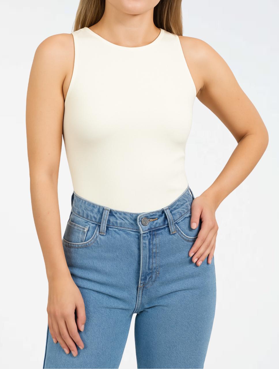 Body para Mujer Cuello Redondo Manga Sisa - Simona