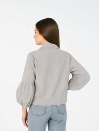 Chaqueta Manga Globo Tela Acanalada - The Puff