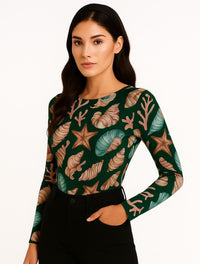 Body para Mujer Estampado Marino - The Caribbean