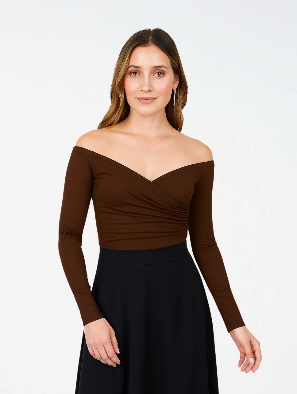 Body para Mujer Cuello Bandeja Manga Larga - Lauren