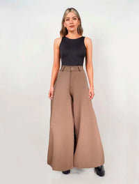 Pantalón para Mujer Tipo Palazzo Tiro Alto - The Guru