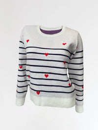 Suéter para Mujer Cuello Redondo Corazones - The Wonderland