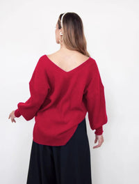 Suéter Manga Larga para Mujer Rojo Tejido - Galápagos Rojo