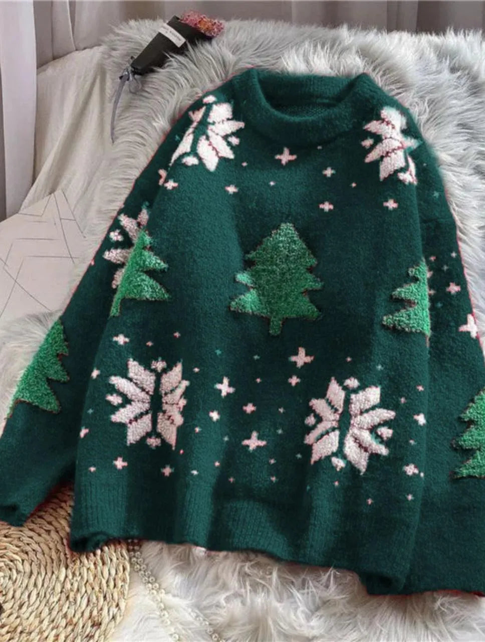 Saco Cuello Redondo Unisex - Saco Navidad Verde