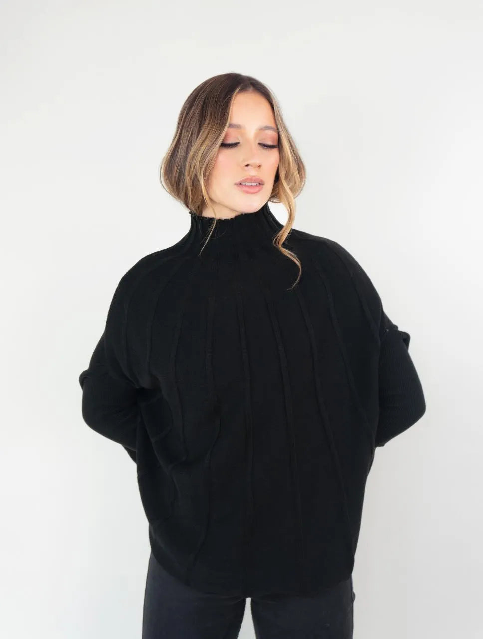 Capa Tejida para Mujer Cuello Alto - Olivia