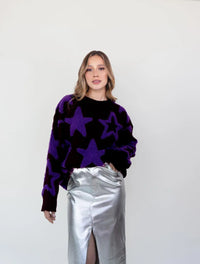 Suéter Para Mujer Cuello Redondo Estrellas - The Little Star