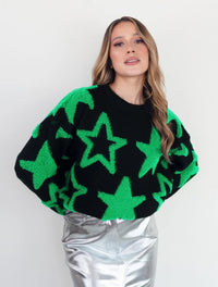 Suéter Para Mujer Cuello Redondo Estrellas - The Little Star