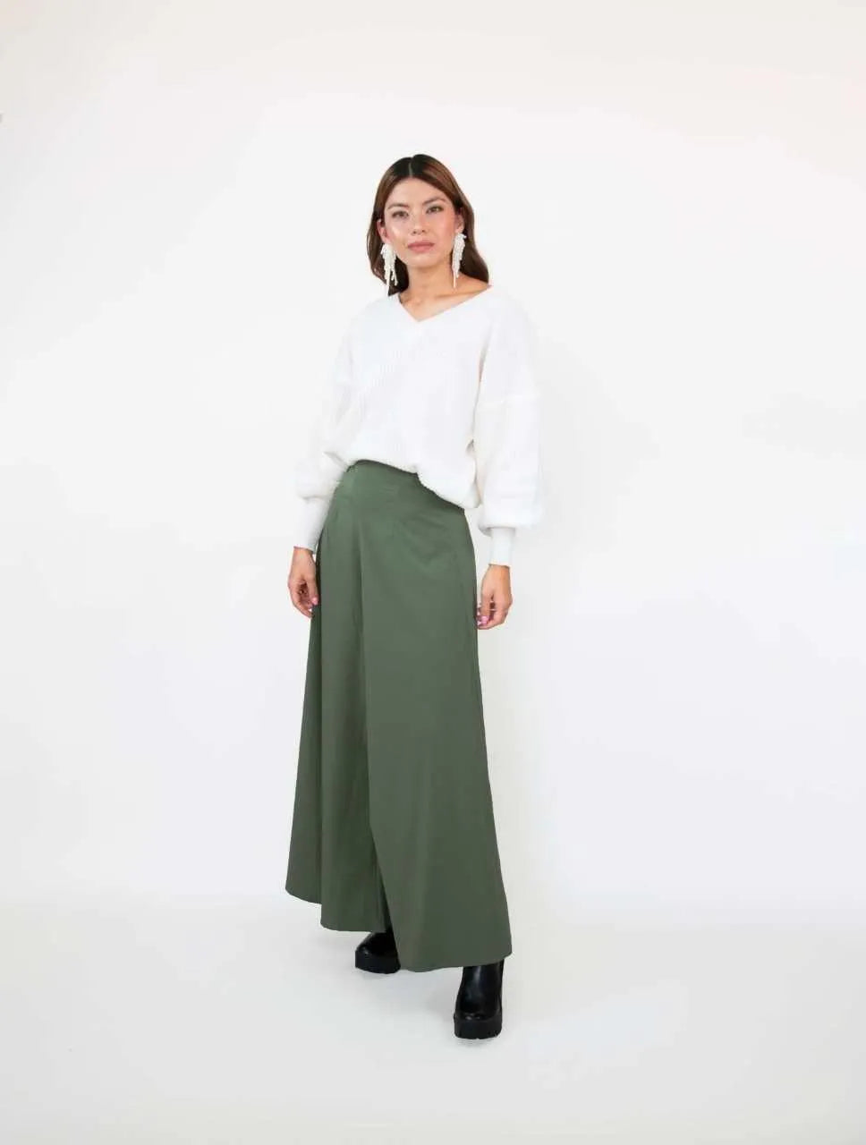 Suéter Manga Larga para Mujer Marfil Tejido - Galápagos Marfil