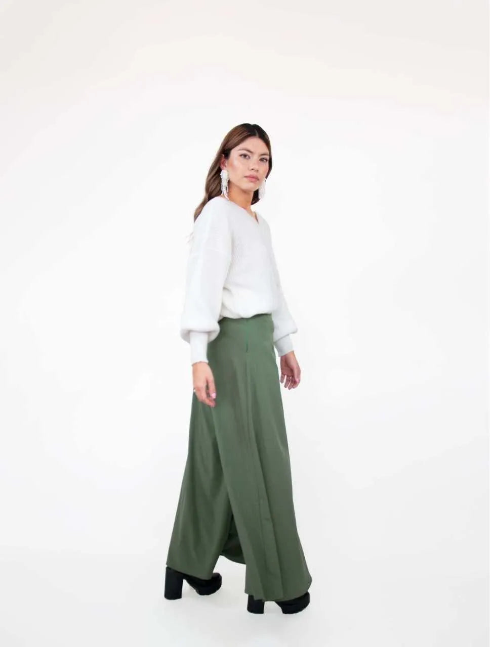 Suéter Manga Larga para Mujer Marfil Tejido - Galápagos Marfil