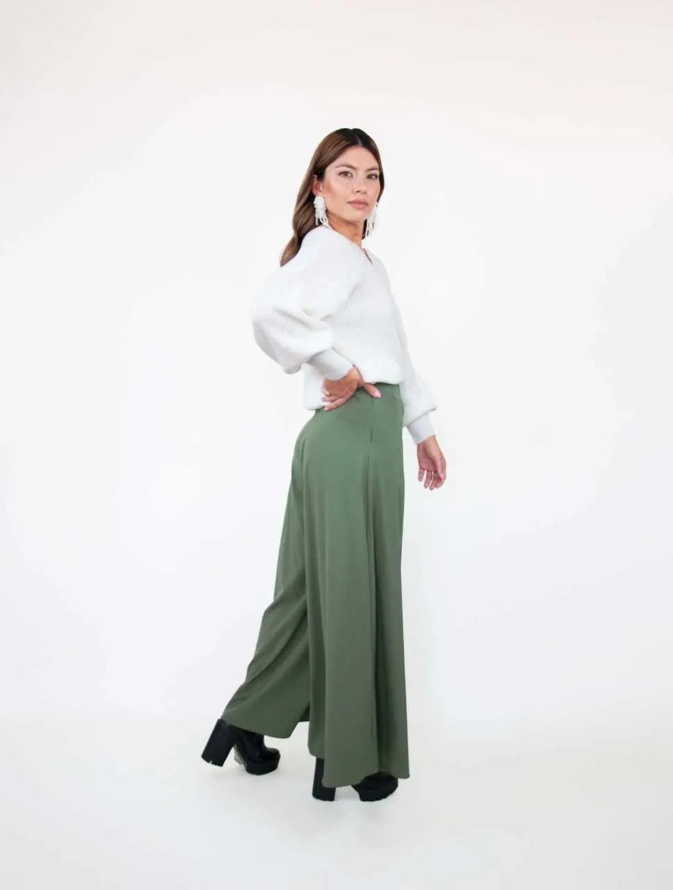 Suéter Manga Larga para Mujer Marfil Tejido - Galápagos Marfil