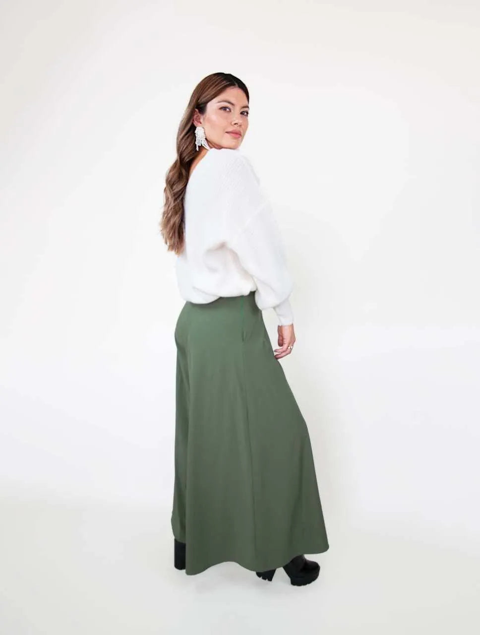 Suéter Manga Larga para Mujer Marfil Tejido - Galápagos Marfil