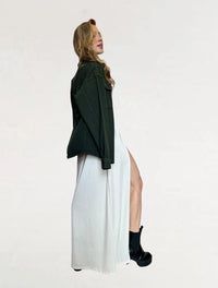 Vestido para Mujer Marfil Largo Escote Asimétrico - The Swift Marfil